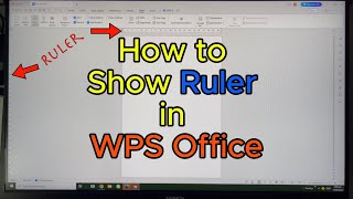 How to Show RULER in WPS OFFICE [upl. by Anahcar469]