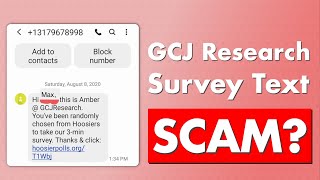 GCJ Research Survey Text Scam  Be Alert [upl. by Sender]