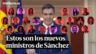 Así es el NUEVO GOBIERNO de Sánchez 4 vicepresidentas y 22 ministerios [upl. by Joab]