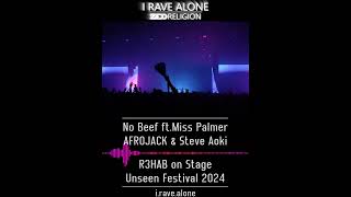 No Beef  AFROJACK amp Steve Aoki ftMiss Palmer R3HAB Live Unseen Festival 2024 [upl. by Yesdnik]