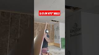 how not to hang drywall corridos music voiceeffects construction drywaller diy [upl. by Llirrem]