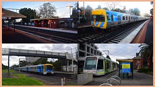 Trains and Trams in Moonee Ponds Williamstown and Port Melbourne  22062024 HD [upl. by Gitlow]