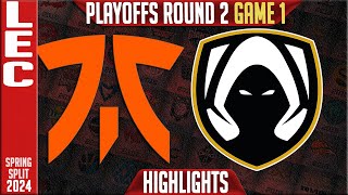 FNC vs TH Highlights Game 1  LEC Spring Playoffs 2024 Lower R2  Fnatic vs Team Heretics G1 [upl. by Ahsilad]