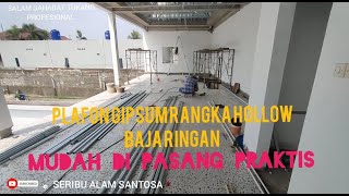 PLAFON GYPSUM RANGKA HOLLOW BAJA RINGAN MUDAH DI PASANG PRAKTIS [upl. by Wieren813]