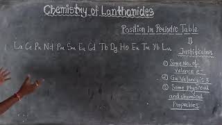 Position of Lanthanides in Periodic Table [upl. by Keven]