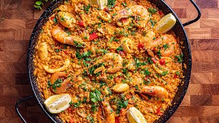 Paella de pollo y mariscos [upl. by Chuipek]