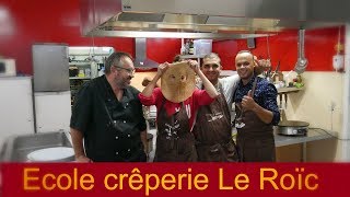 Céline Hicham et Karim apprennent la cuisine des crêpes et des galettes à lécole Le Roïc [upl. by Benenson914]