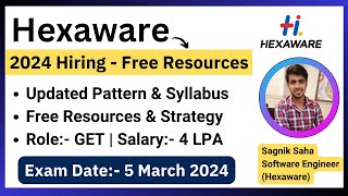 Hexaware 2024 Hiring  Exam Date  05 March 2024  Updated Exam Pattern  Campus Hiring Full Details [upl. by Jarrow93]