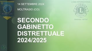 SECONDO GABINETTO DISTRETTUALE 20242025 [upl. by Renferd438]