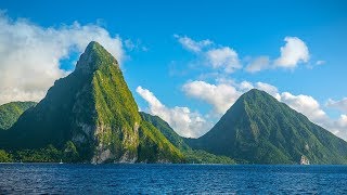 Beautiful St Lucia Landscape Catamaran Cruise 4K HDR [upl. by Katlaps7]