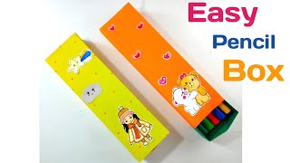 Pencil box craft ideas  Handmade pencil box with paper  How to make a pencil case with paper [upl. by Tur]