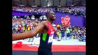 Rudisha new 800m world record on London Olympics 2012 video [upl. by Karl]