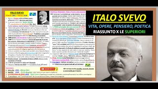 ✅ ITALO SVEVO vita opere pensiero poetica riassunto x le superiori [upl. by Donelu]