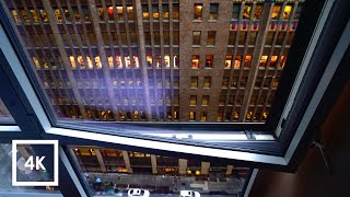 Open Window New York City Soundscape at Night Midtown Manhattan City Sounds 4k [upl. by Naliorf]