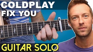 Fix You  Coldplay  EASY SOLO  Guitar Lesson  OnScreen TAB [upl. by Ekralc]