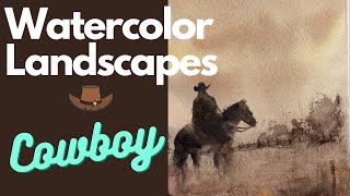 Western Cowboy Watercolor Tutorial How to Paint Watercolor [upl. by Aihsik]