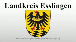 Landkreis Esslingen [upl. by Aisatana]