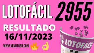 🍀 Resultado Lotofácil 2955 [upl. by Anthe]