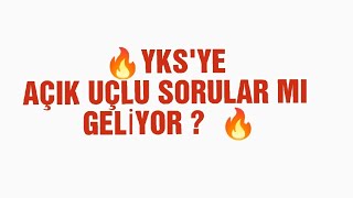 Yksye Açık Uçlu Sorular mı Geliyor  yks yks2024 2024yks [upl. by Schellens117]