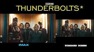 THUNDERBOLTS  IMAX Screen Vs Standard Screen Trailer 4K ULTRA HD 2025 [upl. by Eniretac]