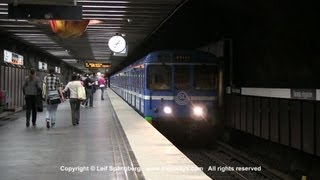 SL Tunnelbana  Metro at Tekniska Högskolan station Stockholm Sweden [upl. by Nirehtac]