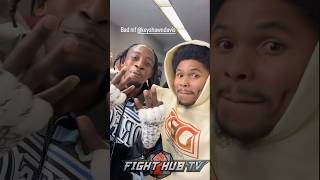 Shakur Stevenson LINKS UP with Keyshawn Davis after KO win [upl. by Glen]