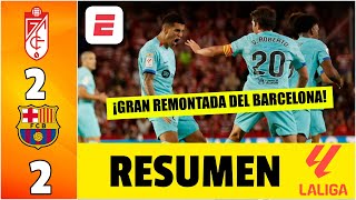 ¡FINAL POLÉMICO Barcelona RESCATÓ el empate 22 ante Granada con GOL de Sergi Roberto  La Liga [upl. by Deenya520]