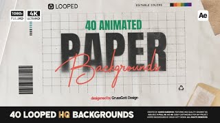 Paper Backgrounds  After Effects Template [upl. by Htebzil]