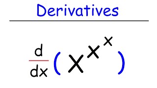 Derivative of xxx  Logarithmic Differentiation of Exponential Functions [upl. by Natsyrk223]