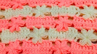 Crochet Jasmine Stitch Blanket for Beginners  Crochet Blanket  Jasmine stitch [upl. by Skeie422]