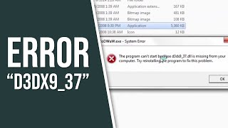How To Fix Error quotd3dx937dllquot On Your PC  Download Links [upl. by Astrahan]
