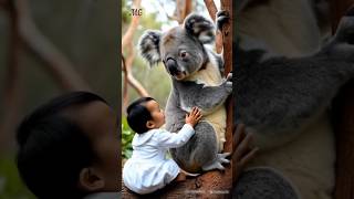 A Little Girl Taking A Photo With A Koala 🐨 Girl Koala BabyGirl [upl. by Lakin]