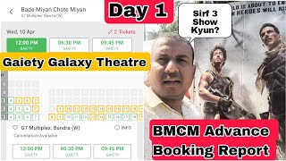 Bade Miyan Chote Miyan Advance Booking Report Day 1 At Gaiety Galaxy Theatre In Mumbai Sirf 3 Shows [upl. by Veljkov360]