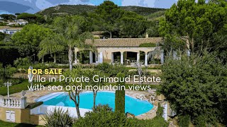 Villa in Private Grimaud Estate with sea and mountain views French Riviera [upl. by Neral]