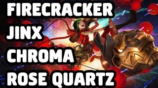 FIRECRACKER JINX CHROMA ROSE QUARTZ  LEAGUE OF LEGENDS [upl. by Trebla]