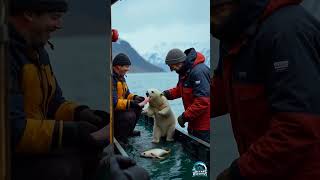 🐻‍❄️ Tiny Polar Bears lost it’s mother  😍 polarbearrescue wildlifeconservation arcticanimals [upl. by Montagna]