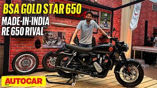 BSA Gold Star 650  Ready to take on the Royal Enfield 650  Walkaround  Autocar India [upl. by Hanna314]