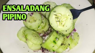 ENSALADANG PIPINO Cucumber Salad Ensaladang pipino recipe [upl. by Proffitt]