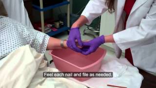 CNA ESSENTIAL SKILLS  Fingernail Care 517 [upl. by Ronyar]