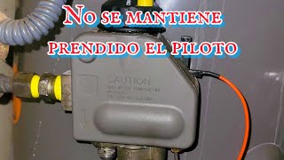 No se mantiene prendido el piloto en Rheem o AO Smith waterheater thermocouple boiler [upl. by Andromeda]