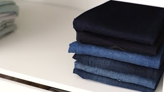 How to Fold Jeans  Martha Stewarts Best Clothes Folding Hacks [upl. by Enomahs291]