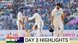 India vs New Zealand 3rd Test Day 2 Highlights 2024  IND vs NZ 3rd Test Day 2 Highlights 2024 [upl. by Ursel]