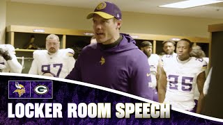 Kevin O’Connell’s Locker Room Speech after Win vs Green Bay Packers [upl. by Kiraa]