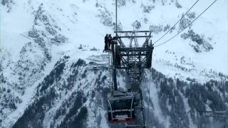 Deneigement des câbles Aiguille du Midi [upl. by Dworman]