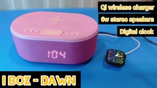 i box dawn unboxing setup guide and complete testing best side table clock with wireless charging [upl. by Tuddor]