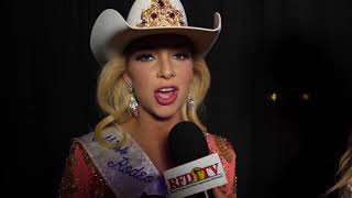 Amy Wilson Interviews Keri Sheffield the New Miss Rodeo American 2018 at the 2017 NFR WSR 20171211 [upl. by Euqinom507]