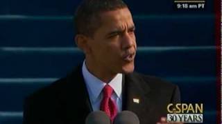 CSPAN President Barack Obama 2009 Inauguration and Address [upl. by Nahtannoj460]