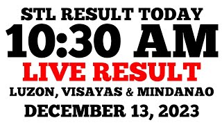 STL Result Today 1030AM Draw December 13 2023 Wednesday STL LIVE Result Luzon Visayas and Mindanao [upl. by Bohman479]