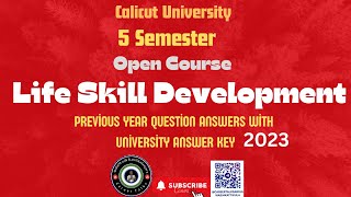 Life skill Development PreviousYear Question Answers calicutuniversity lifeskills opencourse [upl. by Assillem]