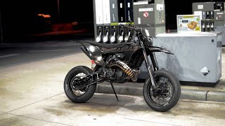 700cc 2 STROKE Supermoto Build [upl. by Htenaj]